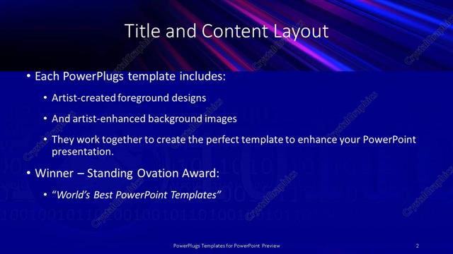 Title and Content presentation slide layout