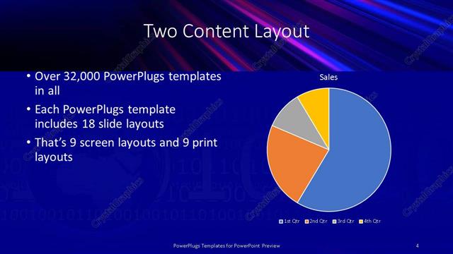 Two Content presentation slide layout