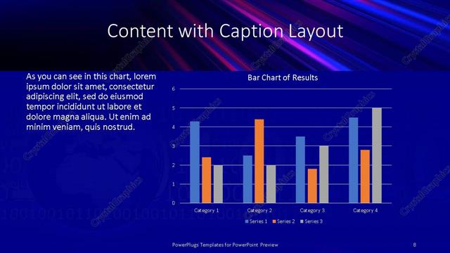 Content with Caption presentation slide layout