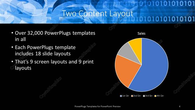 Two Content presentation slide layout