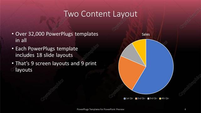 Two Content presentation slide layout