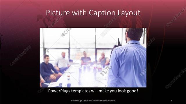 Picture with Caption presentation slide layout