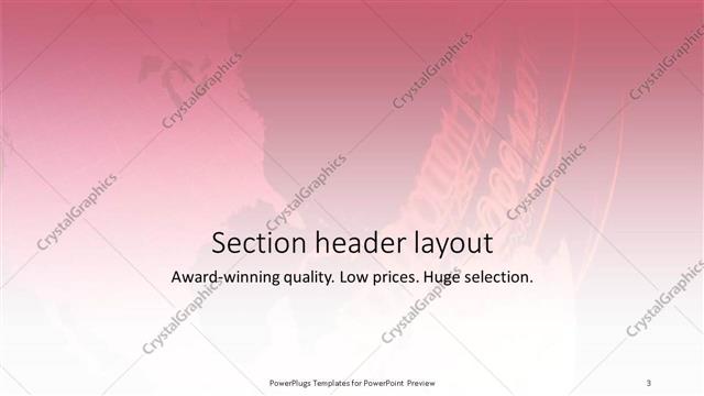 Section Header presentation slide layout