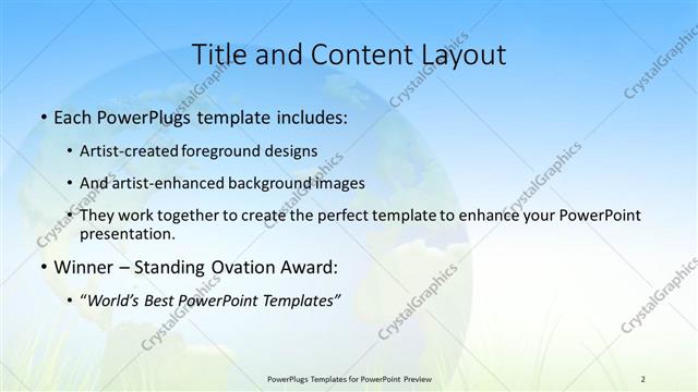 Title and Content presentation slide layout