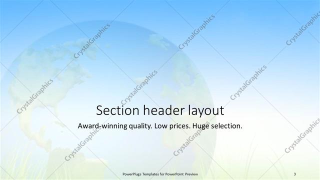 Section Header presentation slide layout