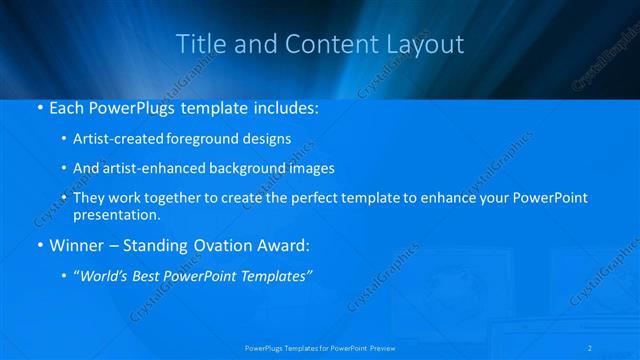 Title and Content presentation slide layout