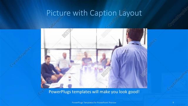 Picture with Caption presentation slide layout