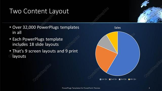 Two Content presentation slide layout