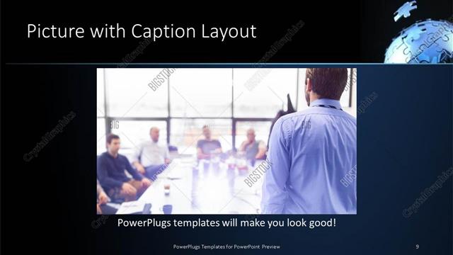 Picture with Caption presentation slide layout