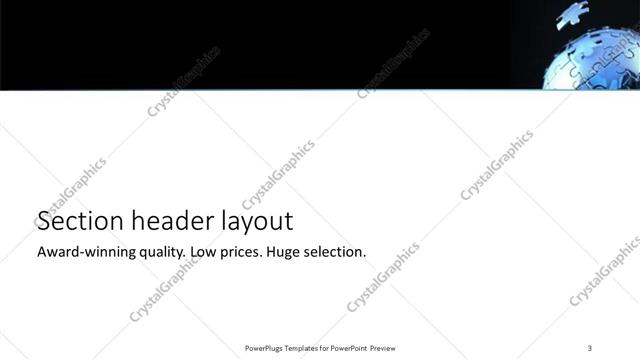 Section Header presentation slide layout