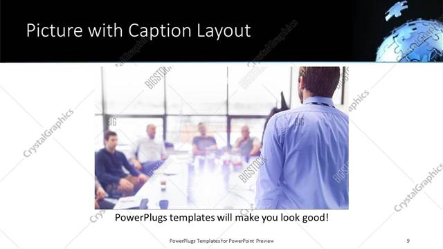 Picture with Caption presentation slide layout