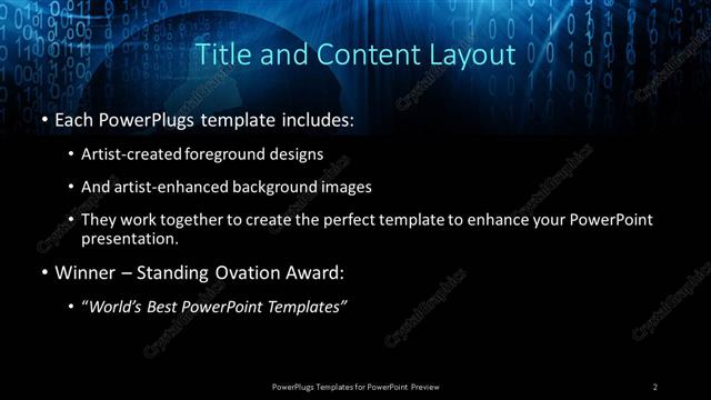 Title and Content presentation slide layout