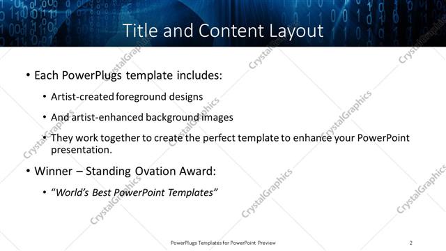 Title and Content presentation slide layout