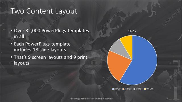 Two Content presentation slide layout