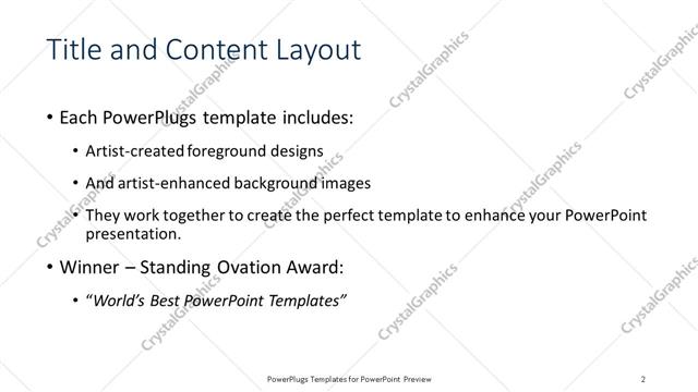 Title and Content presentation slide layout