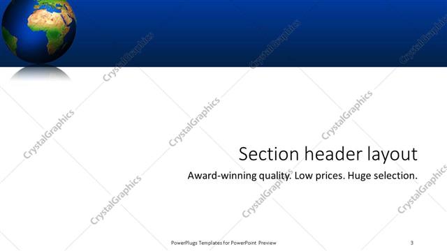 Section Header presentation slide layout
