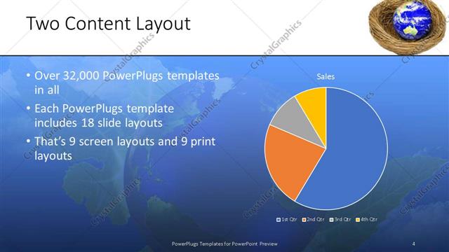 Two Content presentation slide layout