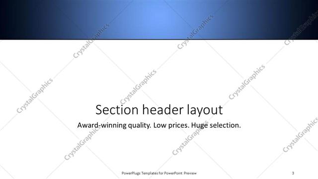 Section Header presentation slide layout