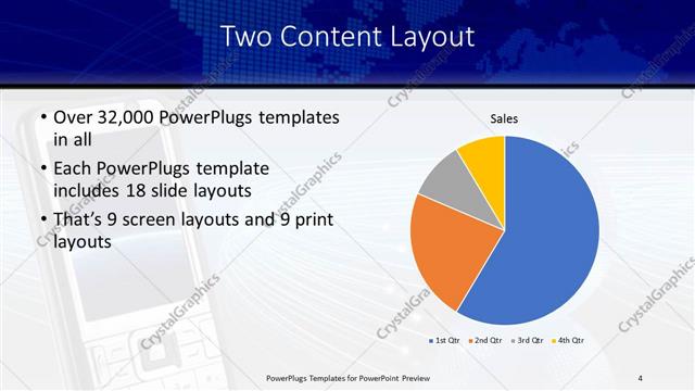 Two Content presentation slide layout