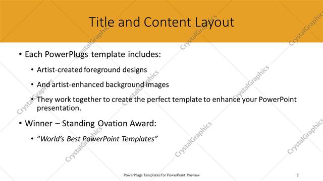 Title and Content presentation slide layout