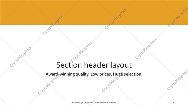 Section Header presentation slide layout