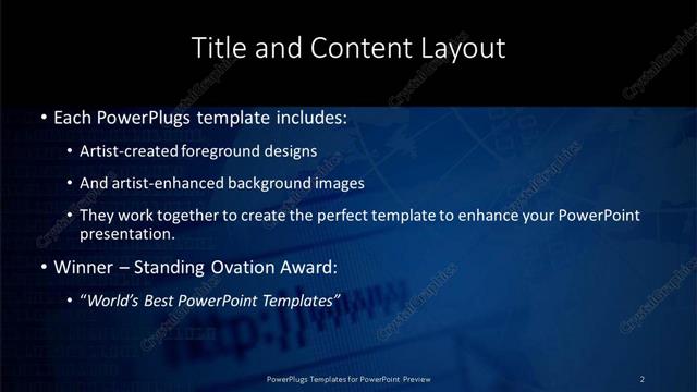 Title and Content presentation slide layout