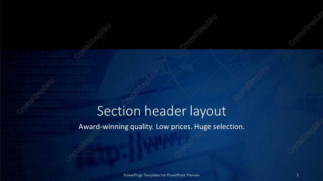 Section Header presentation slide layout