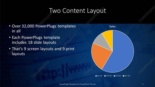 Two Content presentation slide layout