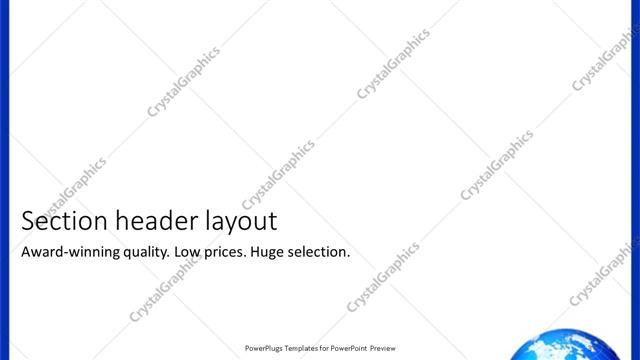Section Header presentation slide layout