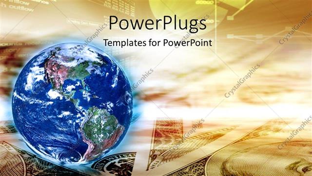  Presentation with number - A globe with a number of dollars and place for text
