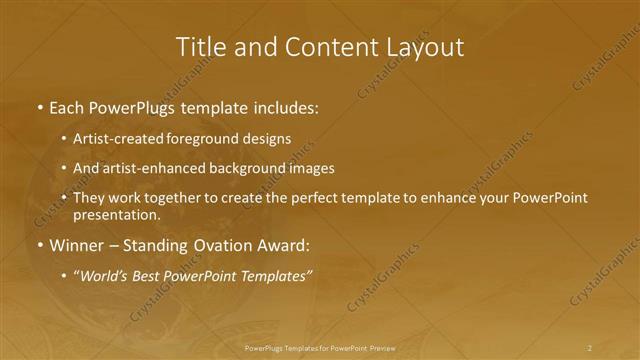 Title and Content presentation slide layout