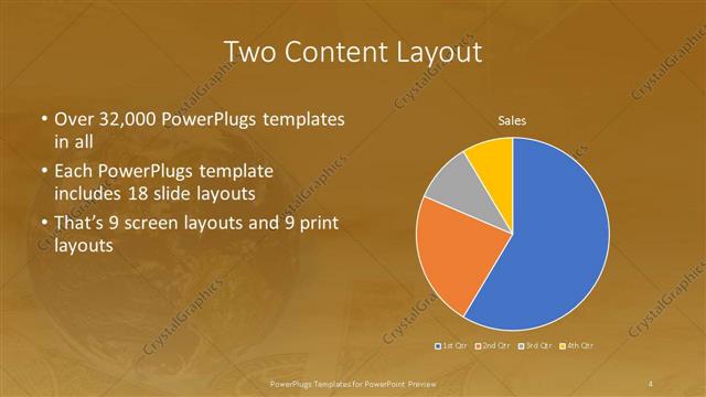 Two Content presentation slide layout