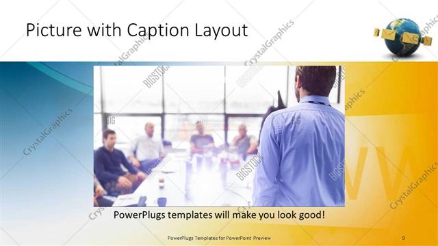 Picture with Caption presentation slide layout