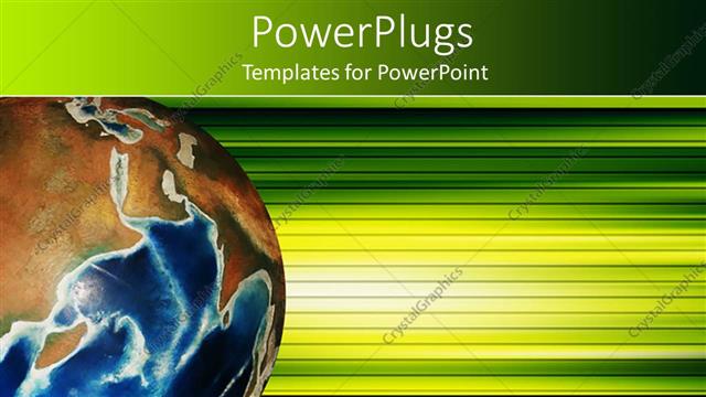  Presentation with green globe - A globe with a number of lines in the background