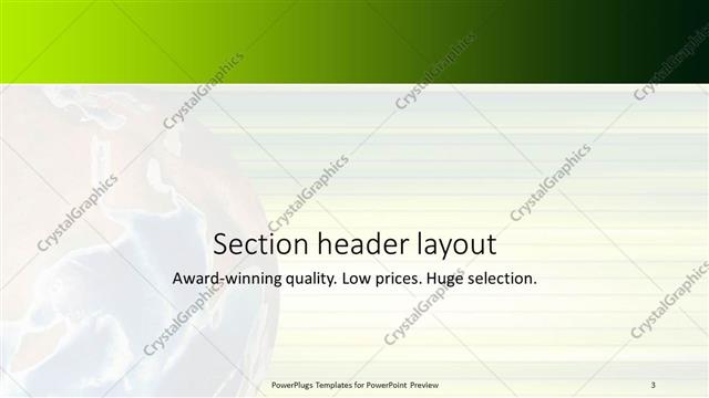 Section Header presentation slide layout