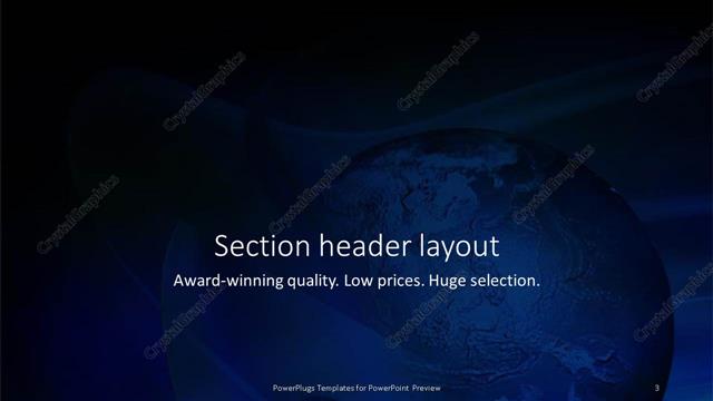 Section Header presentation slide layout
