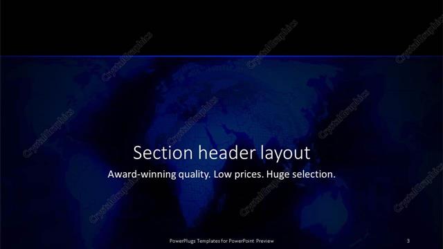 Section Header presentation slide layout