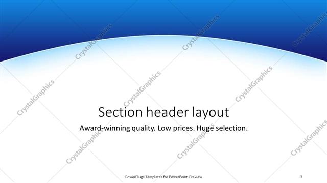 Section Header presentation slide layout
