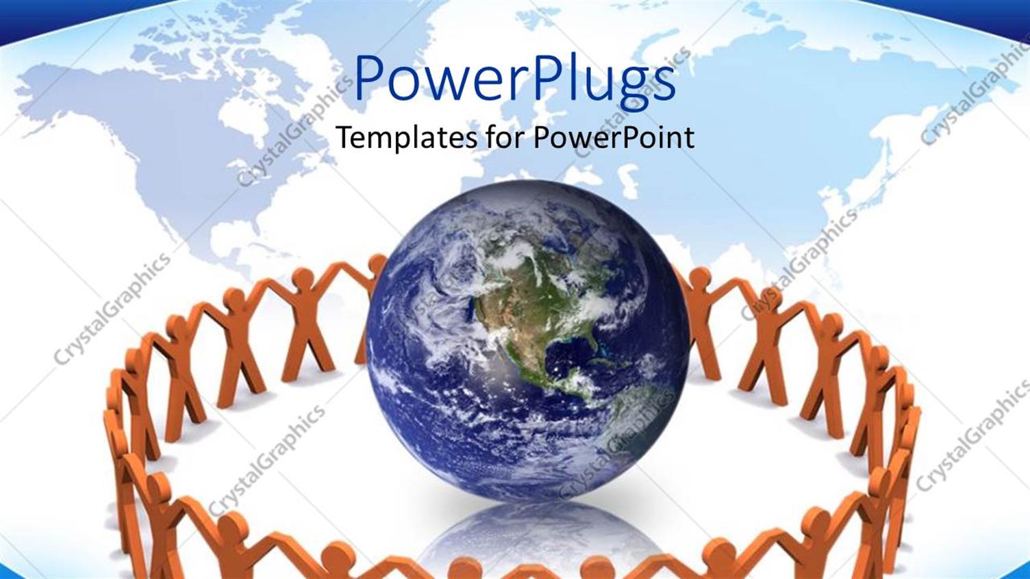 Featuring a Globe with a Number of People Surrounding it