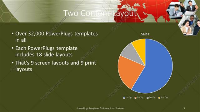 Two Content presentation slide layout