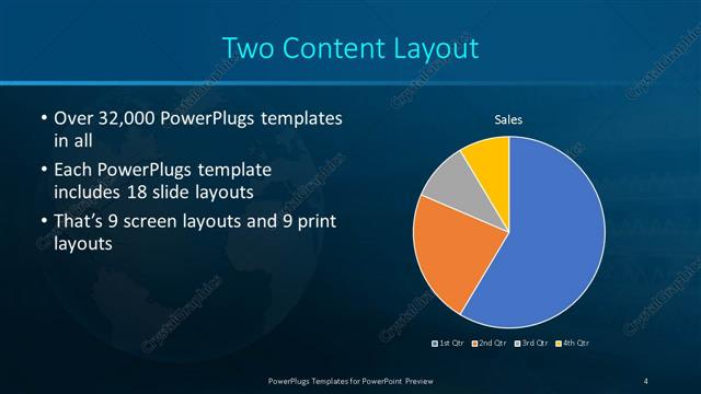 Two Content presentation slide layout
