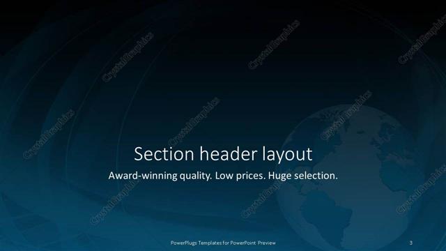 Section Header presentation slide layout