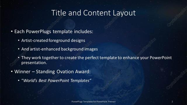 Title and Content presentation slide layout