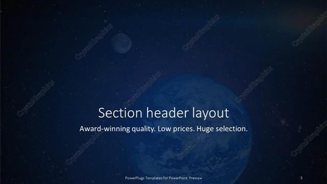 Section Header presentation slide layout