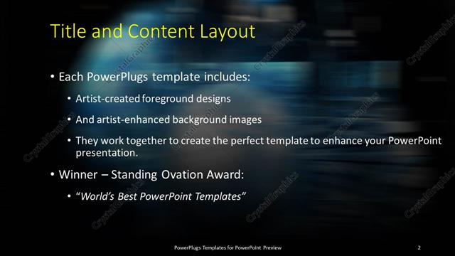 Title and Content presentation slide layout