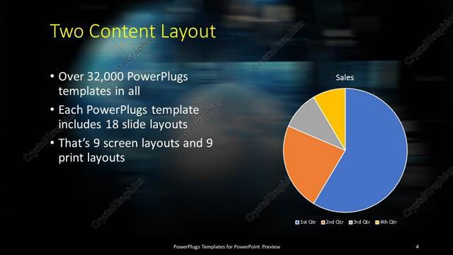 Two Content presentation slide layout