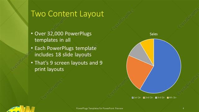 Two Content presentation slide layout