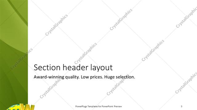 Section Header presentation slide layout