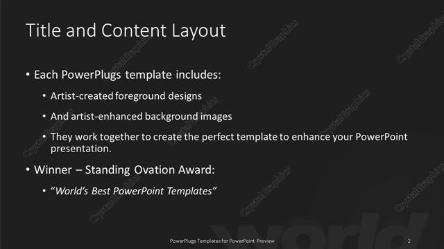 Title and Content presentation slide layout