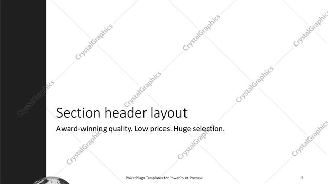 Section Header presentation slide layout